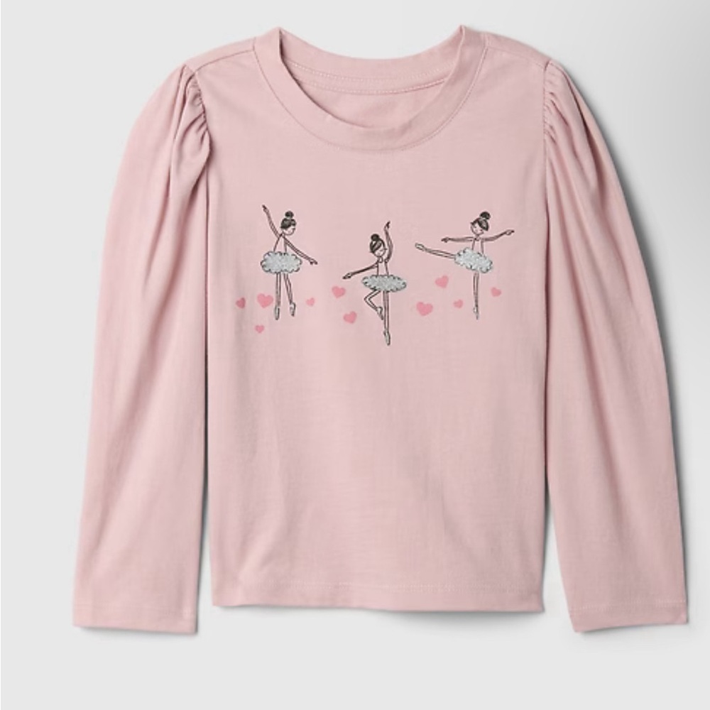 GAP Pink Ballet Dancer Long Sleeve Tee